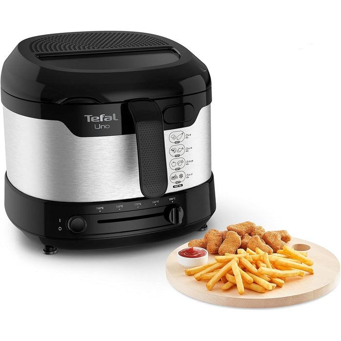 Tefal Uno M FF215D Fritteuse Edelstahl 1600 Watt schwarz