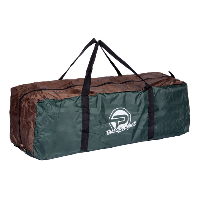 Campingzelt für 3-4 Personen, doppelwandig, stabil wasserdicht, verdunkelter Innenraum inkl. Tasche Grün/Braun