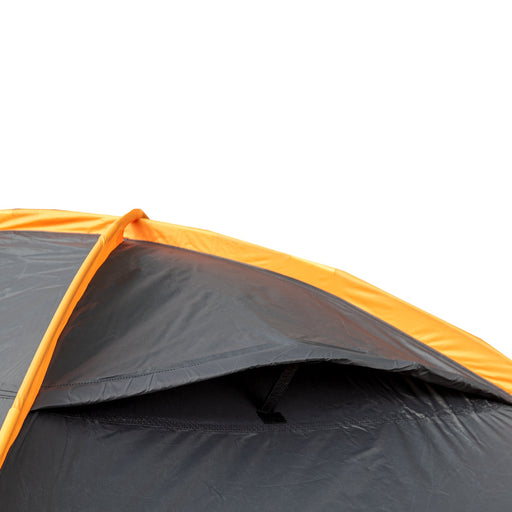 Produktbild Campingzelt - Campingzelt für 3-4 Personen, doppelwandig, stabil wasserdicht, verdunkelter Innenraum inkl. Tasche Orange/Schwarz