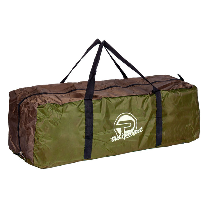 Campingzelt für 3-4 Personen, doppelwandig, stabil wasserdicht, verdunkelter Innenraum khaki/braun