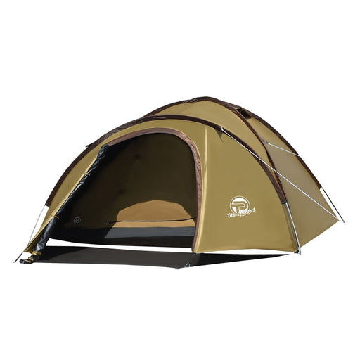 Produktbild Campingzelt - Campingzelt für 3-4 Personen, doppelwandig, stabil wasserdicht, verdunkelter Innenraum inkl. Tasche Bronze/Braun