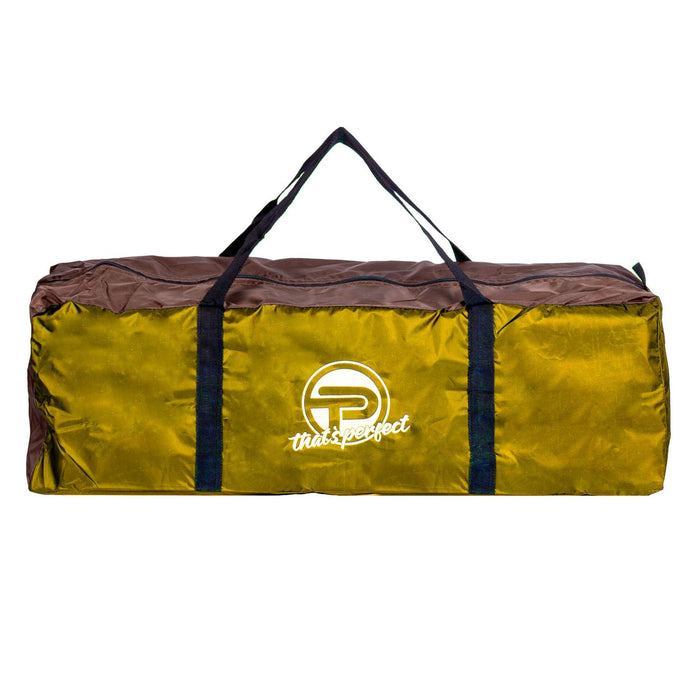 Campingzelt für 3-4 Personen, doppelwandig, stabil wasserdicht, verdunkelter Innenraum inkl. Tasche Bronze/Braun