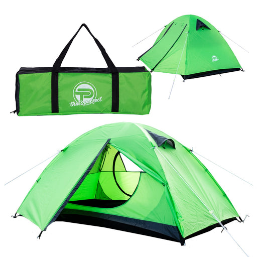 Produktbild Campingzelt - Campingzelt für 1-2 Personen doppelwandig, leicht stabil, wasserdicht inkl. Tragetasche