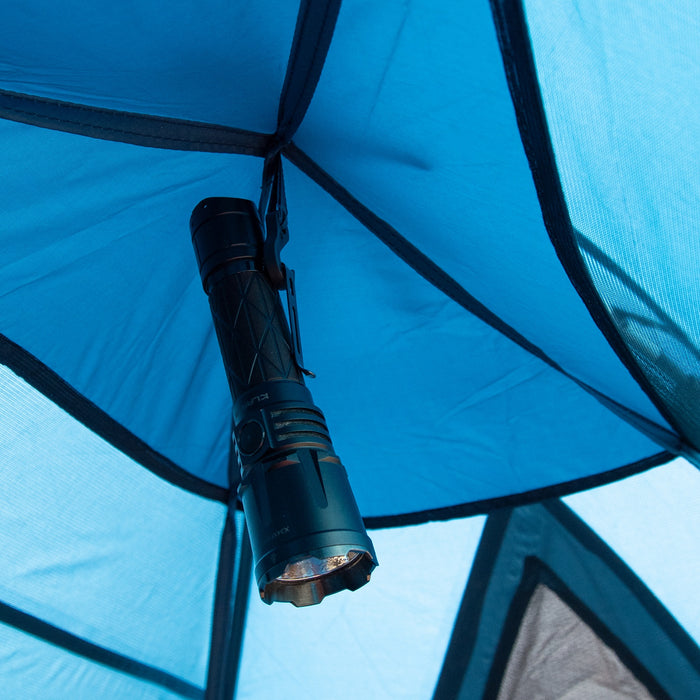 Campingzelt für 1-2 Personen doppelwandig, leicht stabil, wasserdicht inkl. Tragetasche Blau/Grau