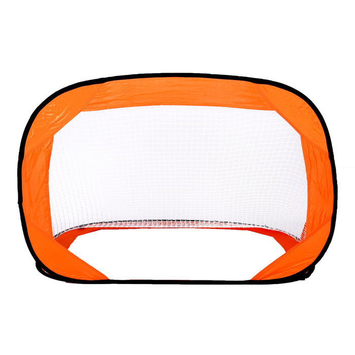 2x Kapler Fussballtor in orange Pop-up-90x60x60cm