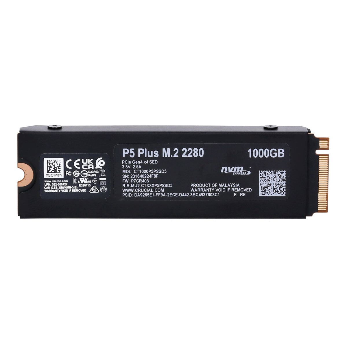 Produktbild interne SSD - Crucial P5 Plus int. PCIe NVMe SSD 2TB