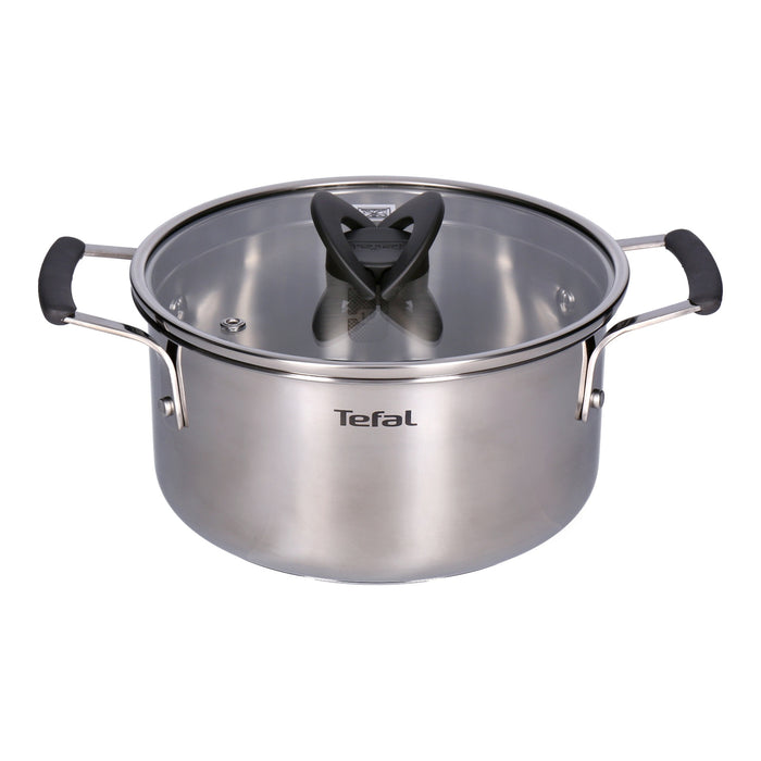 Tefal G737S5 Opti'Space Topf- Pfannenset 5-teilig Antihaftversiegelung Edelstahl