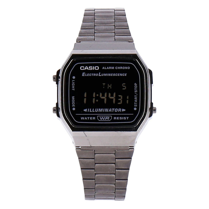 Casio Vintage A168WEGG-1BEF Anthrazit Edelstahl