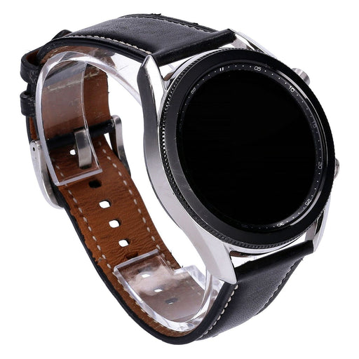 Produktbild Smartwatch - Samsung Galaxy Watch 3 R840 45mm Mystic Silver Edelstahlgehäuse Silber, Lederarmband Schwarz