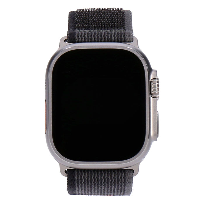 Apple Watch Ultra 49mm GPS + LTE Titangehäuse Nylon Trail Loop Schwarz/Grau (Größe M/L)