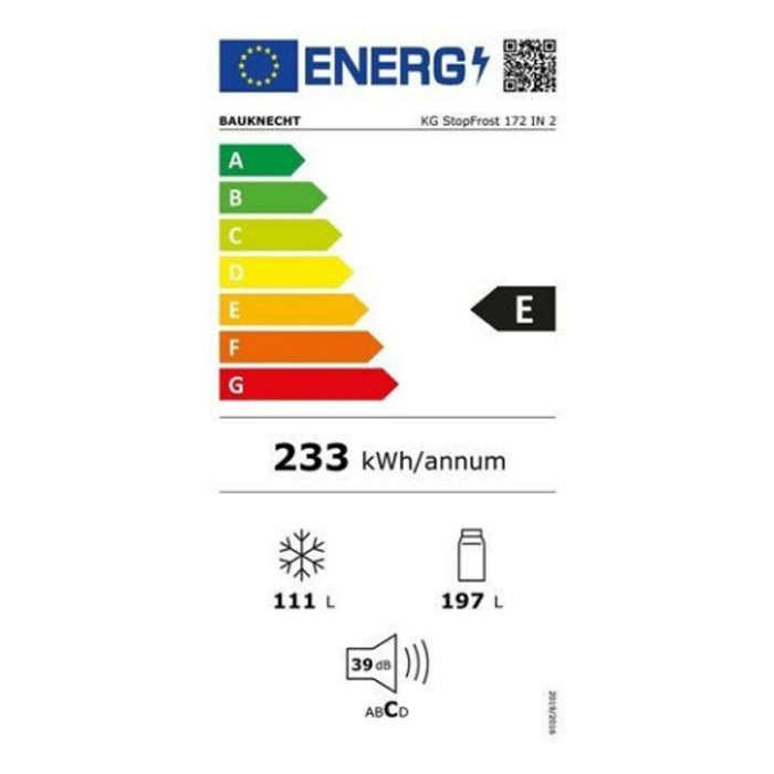 Bauknecht Kühl Gefrier KG STOPFROST 172 IN 2