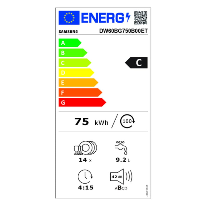 Samsung Geschirrspüler DW60BG750B00ET Vollintegrierbar