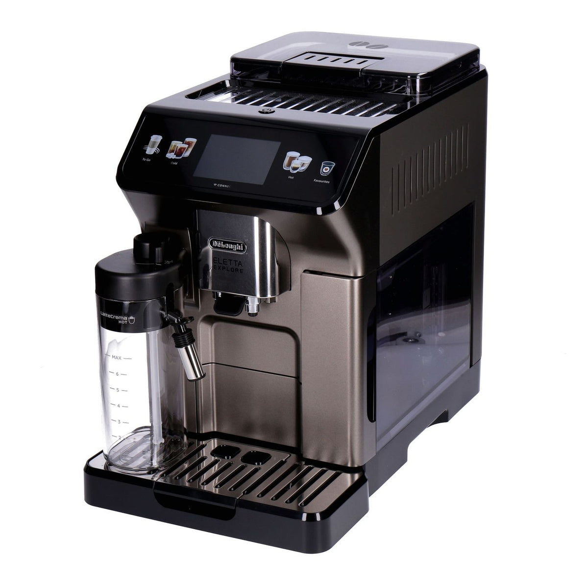 Produktbild Espressomaschine - De’Longhi ECAM 450.86.T ELETTA EXPLORE Cold Brew Espressomaschine Titan/schwarz