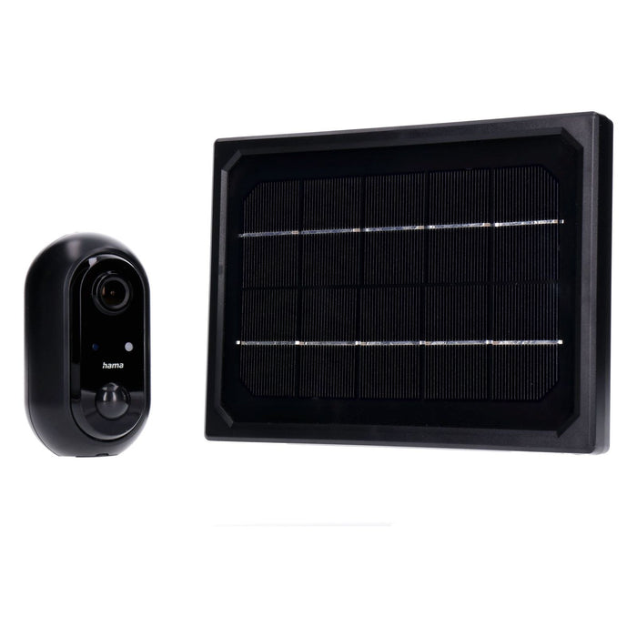 Hama 176615 WiFi Outdoor Kamera mit Solar Panel Full HD schwarz