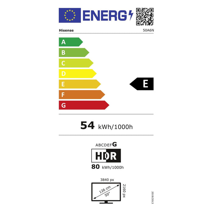 Hisense 50A6N Fernseher 127 cm (50") 4K Ultra HD Smart-TV WLAN Schwarz 300 cd/m²