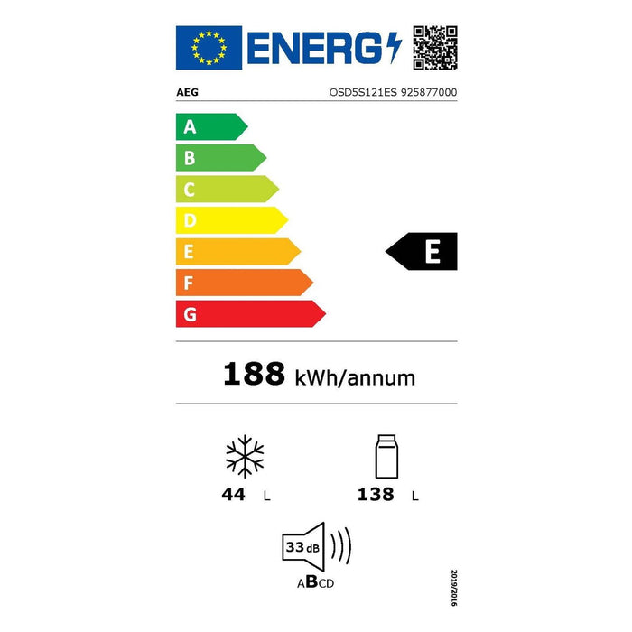 AEG OSD5S121ES Eibau-Doppeltür-Kühlgerät integrierbar E weiß