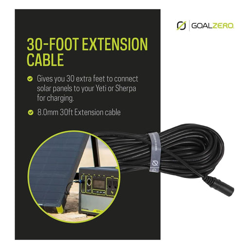 Produktbild Solar-Zubehör - Goal Zero 8mm 30ft Extension Cable Schwarz