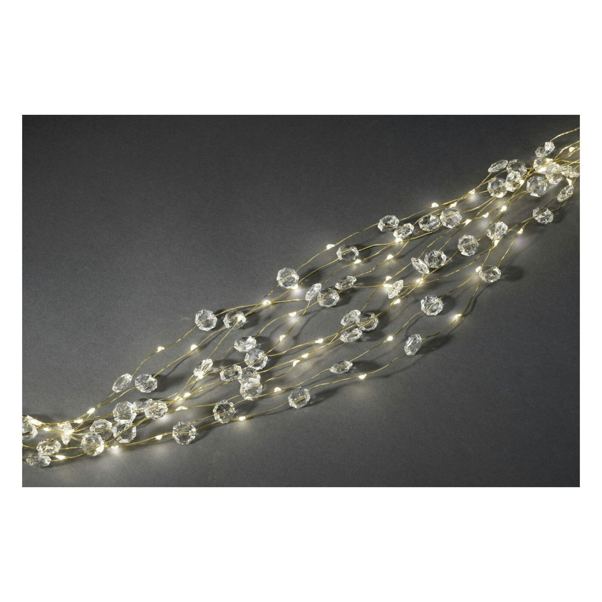 Produktbild LED-Lichterkette - Konstsmide 6391-180 LED-Lametta Diamanten Warmweiß LED
