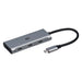 ISY IHU-5600 4 Port USB-C Adapter silber