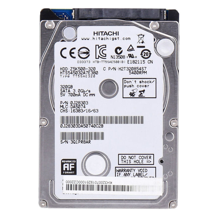 Hitachi int. 5400RPM 2.5" HDD SATA SSD 320GB