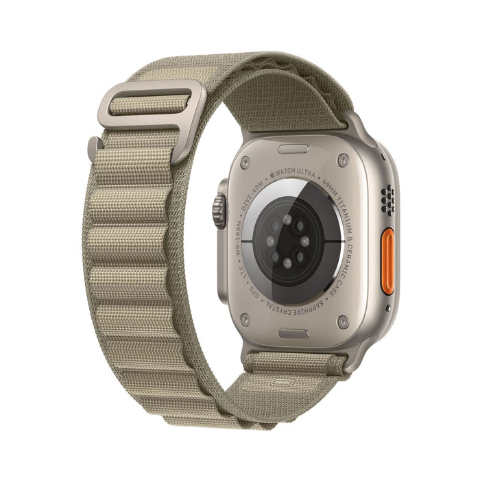 Apple Watch Ultra 2 49mm GPS + 4G Titangehäuse Alpine Loop Olive Gr. M, Titangehäuse Natur