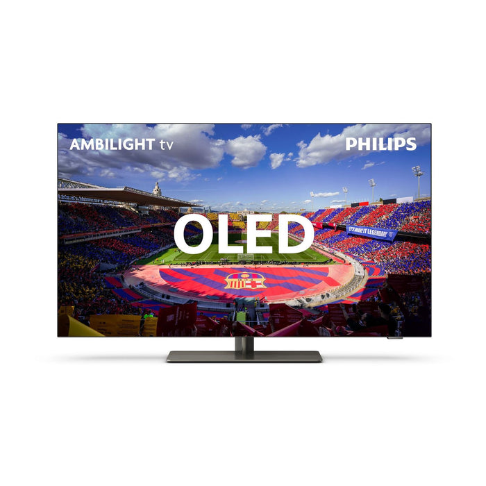 Philips 55OLED708/12 55 Zoll Ambilight TV 4K UHD OLED Smart-TV WLAN Grau, Metallisch