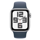 Apple Watch SE 2 40mm GPS Silber Aluminiumgehäuse mit Sportarmband Sturmblau S/M