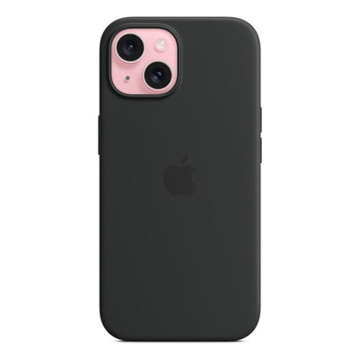 Silikon Case mit MagSafe Schwarz passend für iPhone 15