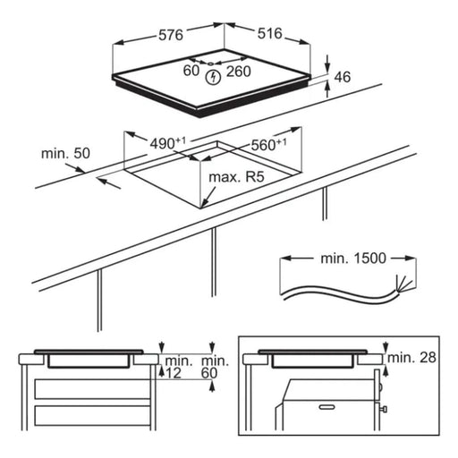 Produktbild Induktions-Kochfeld - AEG IKS6441XXB Einbau-Induktionskochfeld 4 Zonen 60 cm Autark