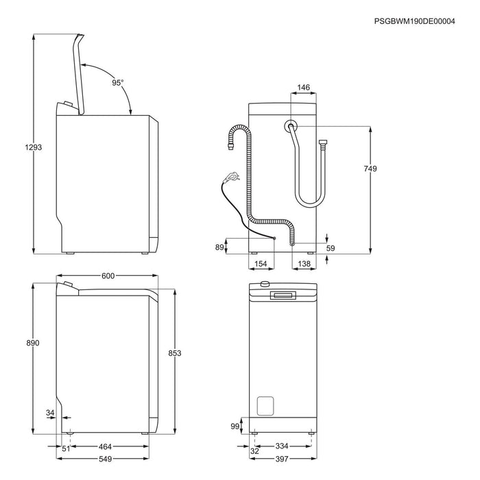 AEG Lavamat L6TB620EU Toplader (40 cm) weiß