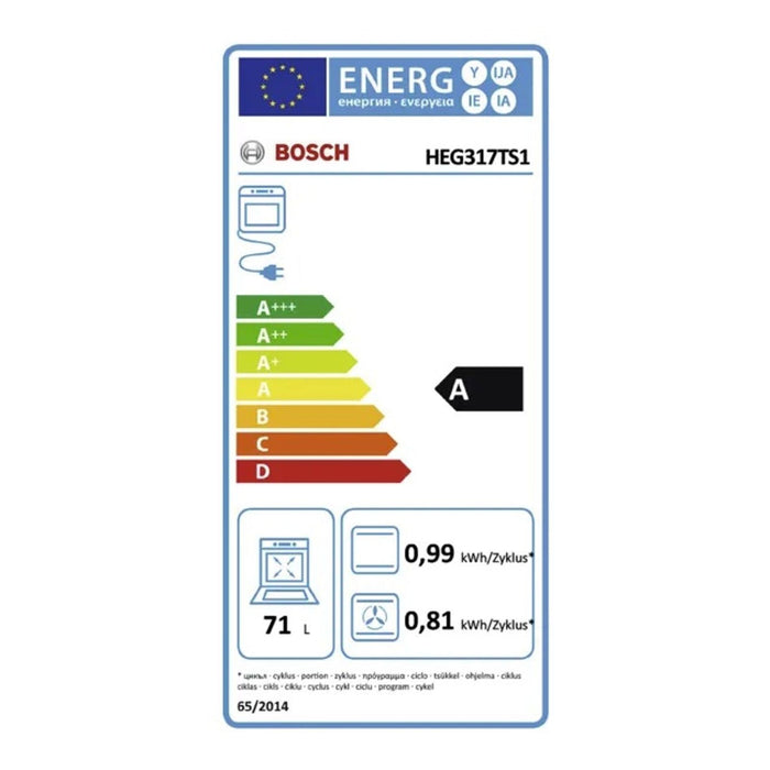 Bosch Serie 6 HEG317TS1 Backofen 71 l Edelstahl