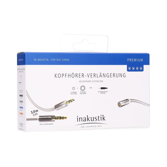 in-akustik Audio-Kabel 3 m 3.5mm Silber, Weiß