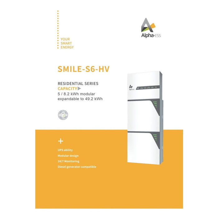 Alpha ESS Smile-S6-HV-INV Hybrid-Wechselrichter 6 kW einphasig - 0 % MwSt.