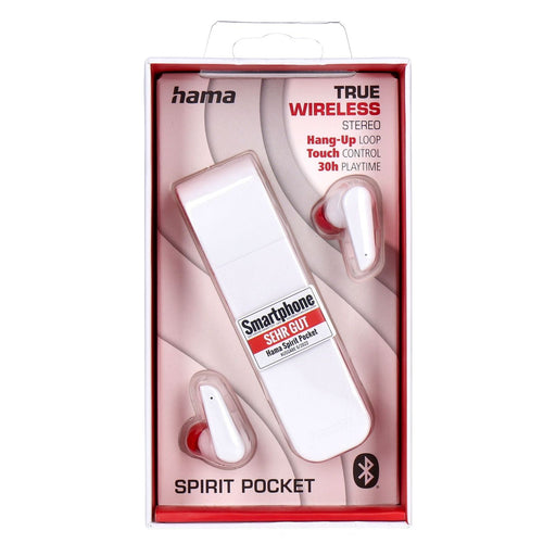 Produktbild Bluetooth-Kopfhörer - Hama Spirit Pocket True Wireless Bluetooth In-Ear Kopfhörer Weiß