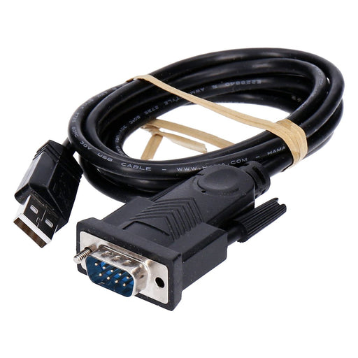 Produktbild USB-Kabel - Hama USB-Seriell Kabel USB-A 9-polig D-Sub (RS232) 1,5 Meter Schwarz