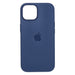 Apple iPhone 15 Silikon Case mit Magsafe Sturmblau