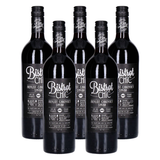 Produktbild Rotwein - Bistrot Chic Merlot Cabernet Sauvignon 5 x 0,75 L