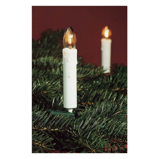 Produktbild LED-Lichterkette - Hellum Riffelkerzenkette mit 16 Kerzen 611618 Weiß