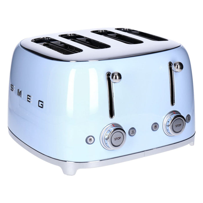 Smeg TSF03PBEU 4-Schlitz-Toaster 50's Retro Style 2000 W pastellblau