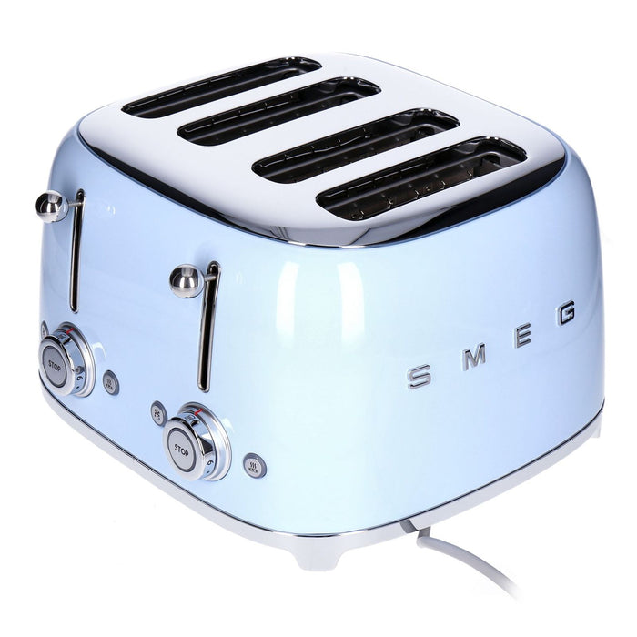 Smeg TSF03PBEU 4-Schlitz-Toaster 50's Retro Style 2000 W pastellblau