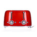 Smeg TSF03RDEU 4-Schlitz-Toaster 50's Retro Style 2000 W rot