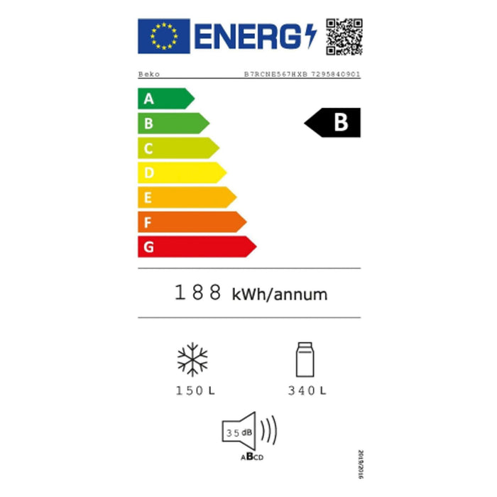 BEKO B7RCNE567HXB Kühlgefrierkombination Edelstahl