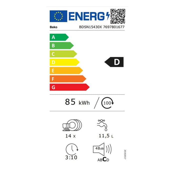 Beko EB-Geschirrspüler BDSN15430X D