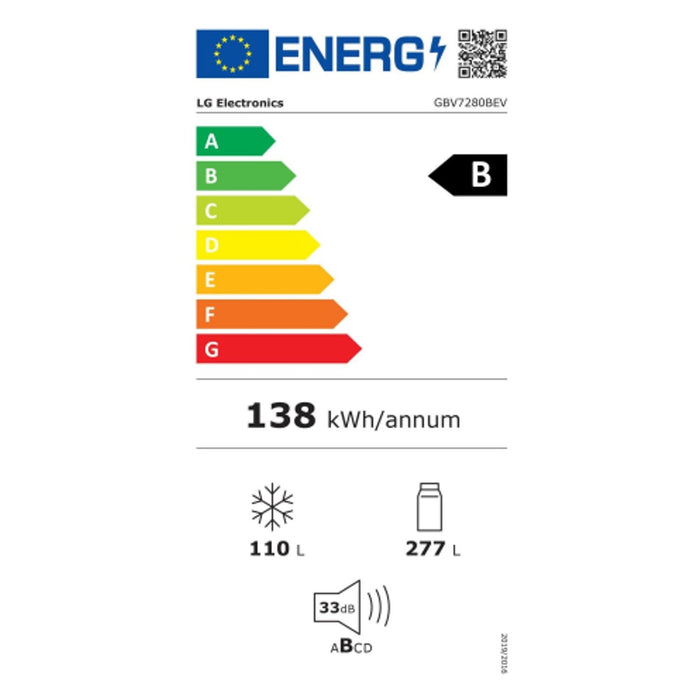 LG GBV7280BEV Serie 7 Kühlgefrierkombination Schwarz