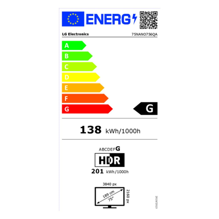 LG 75 NANO 756 QA.AEU NanoCell TV 75 Zoll 4K SMART TV