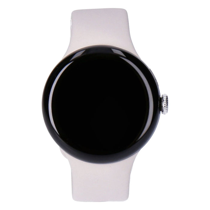 Google Pixel Watch 2 WiFi Polished Silver Sportarmband in Porcelain