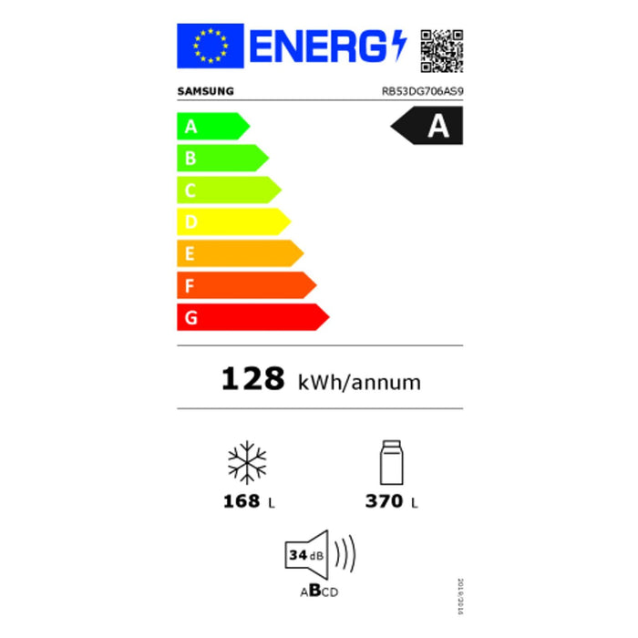 SAMSUNG RB53DG706AS9EF Kühl Gefrierkombination Edelstahl