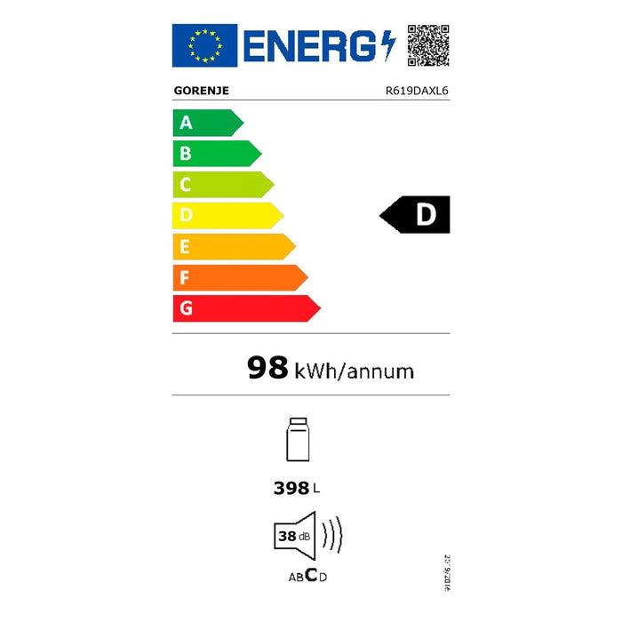 Gorenje R619DAXL6 398L Vollraumkühlschrank Grau