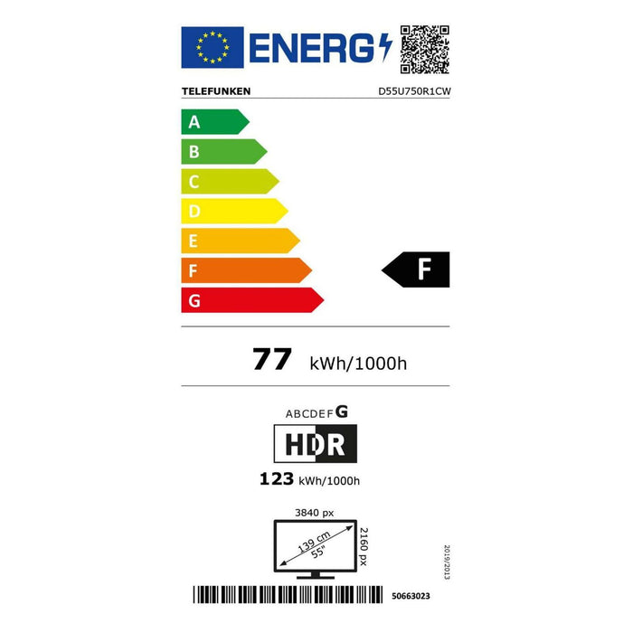 TELEFUNKEN D55U750R1CW LED 55 Zoll UHD 4K SMART TV Linux