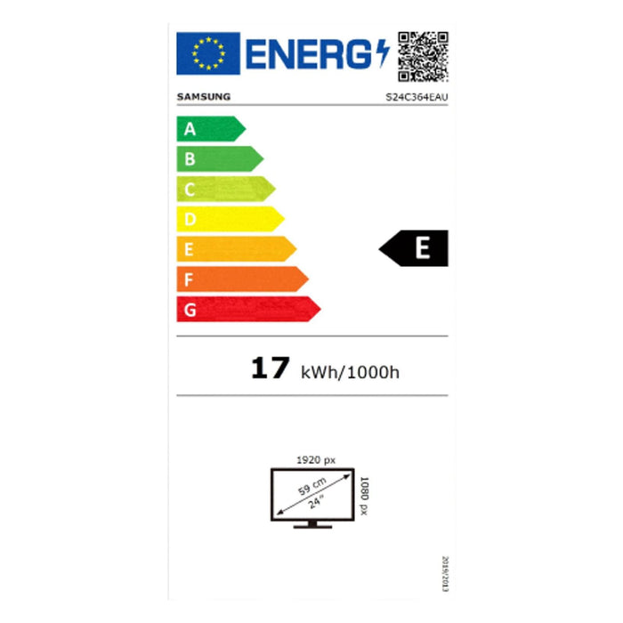 Samsung Essential S24C364EAU Curved LED-Monitor 24 Zoll FHD 1920 x 2080 Pixel HDMI VGA Schwarz